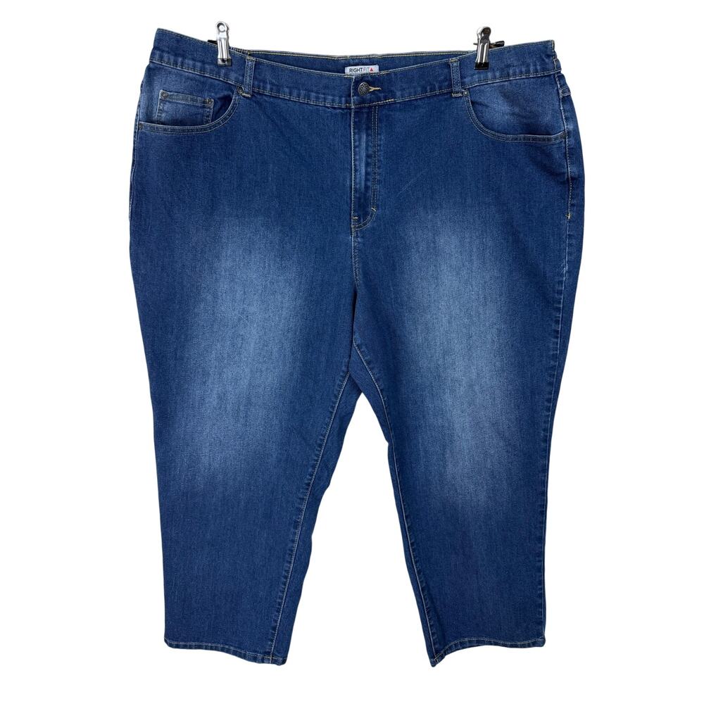 Catherines Right Fit Jeans Plus Sz 20WP Moderately‎ Curvy Cropped